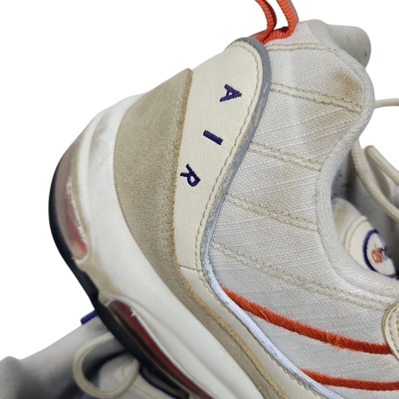 Nike Air Max 98 Size 15 Cream Color With Purple Trim. Excellent Condition Preown main image 4